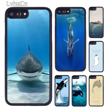 LvheCn Modrega Kita Ocean Morje Neverjetno Primeru telefon Za iPhone 5 6S 7 Plus 8 11 12 Pro X XR XS Max Samsung galaxy S6 S7 S8 S9 S10