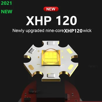 XHP120 Najbolj Močna Led Svetilka 18650 XHP90 High Power Taktično flash svetlobe USB Polnilne Zoom Led Svetilka za Kampiranje Luč