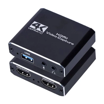 1080P HD 4K Video Kartico za Zajemanje HDMI-združljiv Z USB 2.0 3.0, Zajem Video Igre Snemanje Live Streaming Broadcast Zanke Iz