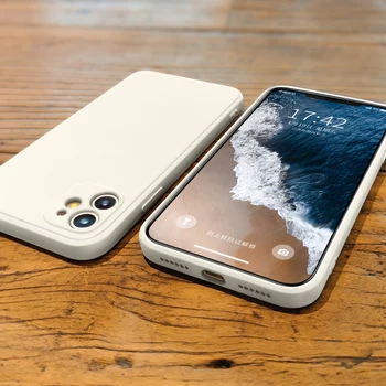 Original Uradni Tekoče Primeru Za iPhone 11 12 Max Pro Mini Ohišje Za iPhone XS MAX XR X 7 8 6 6s PLUS SE 2020 Polno Kritje