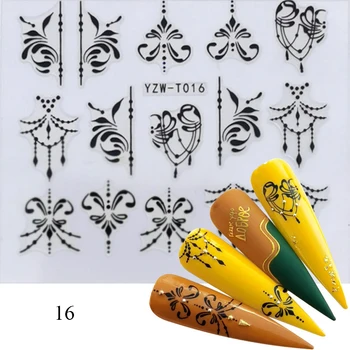 1 List, Cvet Pismo Design Nohte, Nalepke, 3D, Mešani Vzorci Nail Art Prenos Nalepke Nalepke Nail Art DIY Dekoracijo Modela