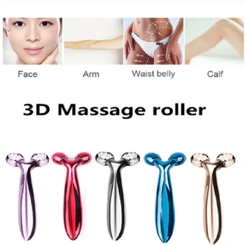 3D Roller Massager 360 Vrtenje Srebro Tanek Obraz Polne Oblike Telesa Massager Dviganje Gubam Odstranjevalec Obrazno Masažo, Sprostitev Orodje