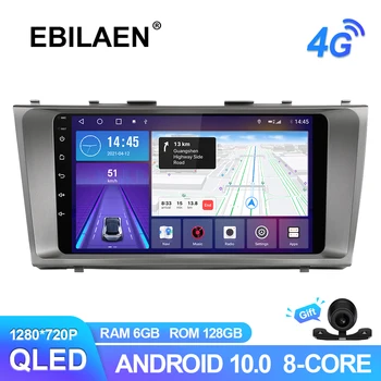 EBILAEN Android 10.0 avtoradio, Predvajalnik Za Toyota Camry 40 2006-2011 Večpredstavnostna GPS Navigacija QLED Brezžični Carplay 6 G 128G DSP