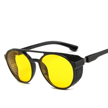 Steampunk sončna Očala Ženske Moški Retro Očala Krog Flip Up Očala steam punk Vintage Modnih Očal Oculos de sol