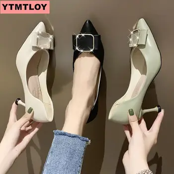 2019 spomladi in jeseni nove ženske kvadratnih visoke pete ženske čevlje stiletto petah seksi visokih petah dame visoke pete točke toe čevlji