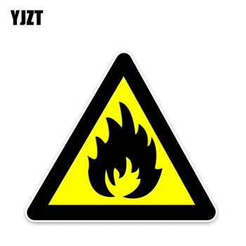 YJZT 11.6*13.1 CM Opozorilno Ikono, Pazite na Ogenj, Dodatki Avto Nalepke Odbijača C30-0183