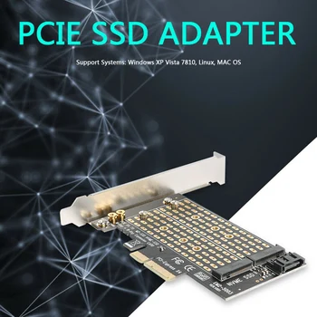 M. 2 NVME, da PCIE Adapter M+B Tipka NGFF SSD da PCI-E 3.0 X4 SATA za Širitev Kartico Gospodinjski Računalniške Opreme