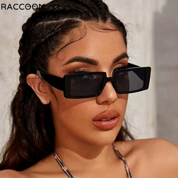 2021 Black Squre Sonce Ženske Y2k Steampunk 90 Sončna Očala Luxury Letnik Počitnice Plaže Očala Očala Gafas De Sol Fa
