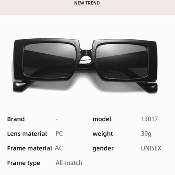 2021 Black Squre Sonce Ženske Y2k Steampunk 90 Sončna Očala Luxury Letnik Počitnice Plaže Očala Očala Gafas De Sol Fa