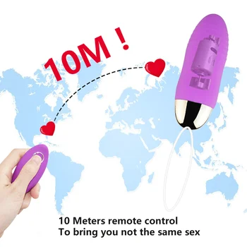 10 Hitrosti Vibrator Daljinski upravljalnik Vibracijsko Jajce Nepremočljiva Skok Jajce Vibrator Ženska Masturbacija Sex Igrača za Ženske G Spot