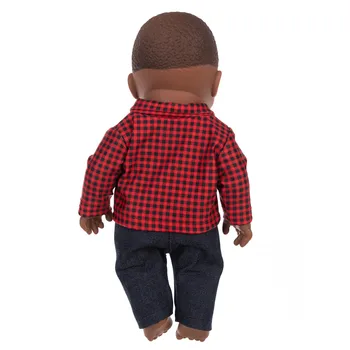 Afriške Simulacije Luštna Črna 12 INCH Lutka Za Otroke S Otroška Oblačila Playhouse Igrača Bonecas Prerojeni brinquedos Lutke Za Otroke