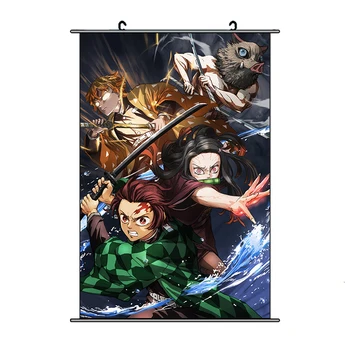 Anime Demon Slayer Kimetsu ne Yaiba Steno, se Pomaknite HD Tiskanja Poiščite Plakat Doma Dekor 60/70/90 cm