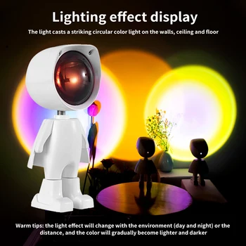 Sončni zahod Projektor Svetlobe USB Projektor Lučka Zatemniti Obračanje Vzdušje LED Luč za Dom Cafe