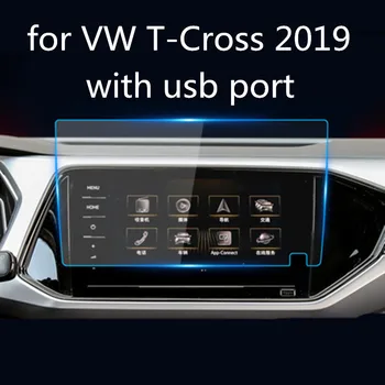 Za Volkswagen VW T-Cross 2019 Avto Zaslon Navigacija na Dotik Zaščitnik Kaljeno Steklo Protetive Film 43155