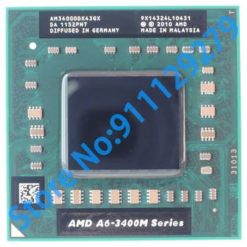 CPU Procesor A6-Series A6-3400M A6 3400M AM3400 1.4 GHz Quad-Core Quad-Nit AM3400DDX43GX Socket FS1 43243