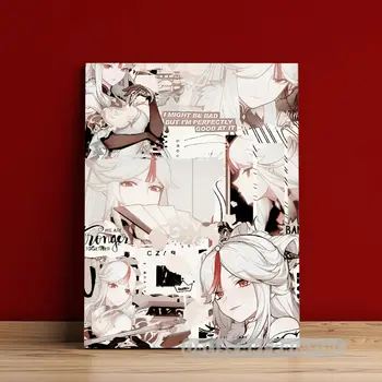 Platno Anime Genshin Vpliv ningguang Slike Doma Dekoracijo Slike Plakat HD Natisne Wall Art Modular Dnevna Soba Uokvirjena