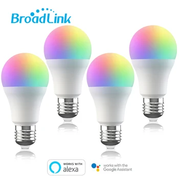 Broadlink LB27 R1 1/2/3/4 KOS Smart WiFi Žarnice E27 10W RGB LED Žarnica Svetilka Za Pametni Dom Združljiv z Alexa Google