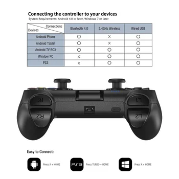 GameSir T1s Bluetooth 2.4 G Wireless Gaming Krmilnik Pare Gamepad Palčko za Android Telefon/Windows PC/VR/PS3/TV Box 43790