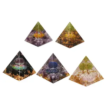 1pc Piramida Obsidian Ametist Olivine Tiger Oči Kamen Doma Dekoracijo Anti-stres Umirjenost Zdravljenje Kristalno Gemstone Piramida 44281