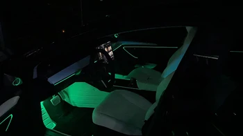 Za Tesla Model 3 model Y 2021 Okrasite med Stropno svetilko app nadzor inter avto Svetlobe Center steber rog kritje app nadzor
