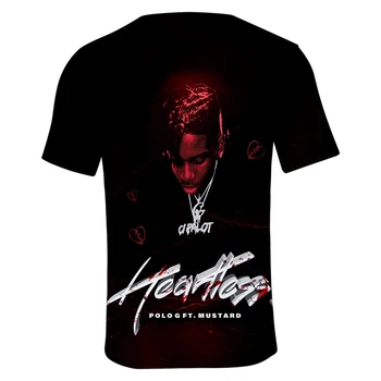Novo 2021 Hip Hop Rapper Polo G Taurus Tremani Bartlett Album 3D T-Shirt Moški/Ženske Priložnostne Kratek Rokav Vrhovi Xxs-5Xl 4439