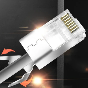 10Pcs/veliko Cat7 RJ45 Priključek Cat7 8P8C FTP Modularni Kabel Ethernet Glavo Plug za Omrežja RJ 45 Crimper Priključek