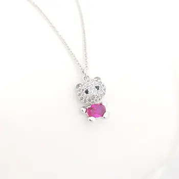 Luštna mačka ogrlica za ženske modni sijoče p nakit za dekle darilo stranka dodatki