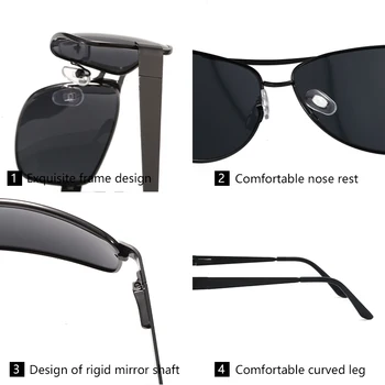 Nov Pravokotnik Polarizirana sončna Očala Mode za Moške Vožnjo sončna Očala Očala Odtenki Kolesarjenje Lunette de Soleil Homme Uv400 Objektiv