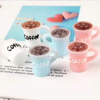 3D Mini Skodelico Kave Smolo Miniaturni Lutke Pokal, Kuhinjo, Sobo, Hrano, Pijačo Namizna Lutke, Dodatki za Živila Dekoracijo Obrti