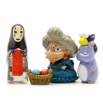 Ghibli Anime Živahen Stran Ni Obraz Človeka Desk Avto Okraski Hayao Miyazaki Model Pravljice Vrt Miniature Obrti Igrače Dom Dekor