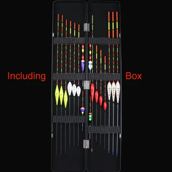 16pcs/Box Ribolov Plovcev z ABS Plastične Box Set Boje Plovec Krap Ribolov Delci Mix Velikost Ribolov Pribor 4743