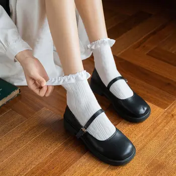 Lolita nogavice ženske korejskem slogu college veter cev nogavice princess style Japonski COS srčkan ogrlicom lok trak nogavice ženske bombaž
