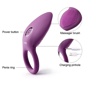 Sex Igrača za Moške, Pare, CockRing Klitoris Spodbujanje Vibrator z vibriranjem Penis Prstan Zamudo Prezgodnji Izliv Zaklepanje Fine Obroč