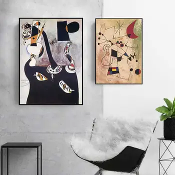 Sodobna Joan Miro Nadrealizma Umetnosti Plakatov In Fotografij Platno Barvanje Slike Na Steni Povzetek Dekorativni Doma Dekor Cuadros