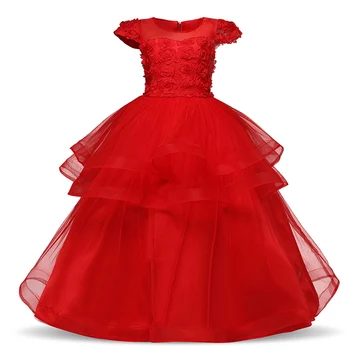 2021 Novo blagovno Znamko Princess Party Obleke za Otroke Cvet Deklet Otroci Oblačila Dekleta Obleko 10 do 12 Let Otroci Obleke za Dekleta