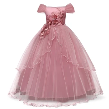 2021 Novo blagovno Znamko Princess Party Obleke za Otroke Cvet Deklet Otroci Oblačila Dekleta Obleko 10 do 12 Let Otroci Obleke za Dekleta