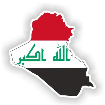 13cm Iraku Zemljevid Zastava Avto Nalepke Okno Nalepke Odsevni Dodatki za avtomobile 47849