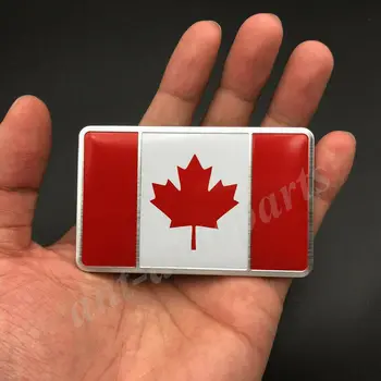 2x Kovinski Kanada Kanadsko Zastavo Avto Emblem Značko Motocikel Nalepke Nalepke Oklep 48177