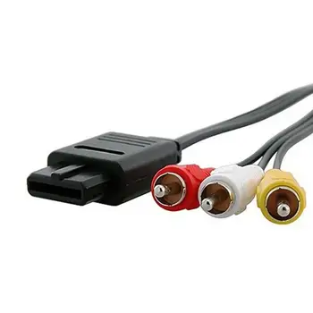 2Pcs Adapter N64 Stabilno PVC RCA TV Avdio Video, Stereo Kabel za Nintendo 64 SNES nova