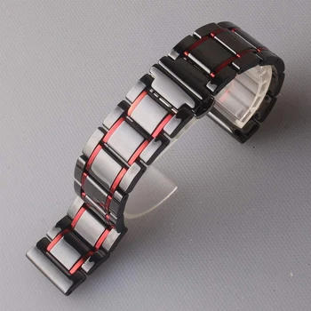 22 mm Keramični Watch Band za LG W100 W110 W150 & Garmin Vivoactive 4 Razredi & MOTO 360 46mm Zapestnica Trak s Povezavo Odstranjevalec Orodja