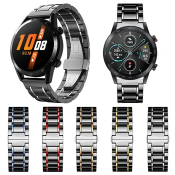 22 mm Keramični Watch Band za LG W100 W110 W150 & Garmin Vivoactive 4 Razredi & MOTO 360 46mm Zapestnica Trak s Povezavo Odstranjevalec Orodja