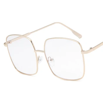 RBRARE Nove Anti-modra Svetloba Očala Ženske Kovinskim Okvirjem Kvadratnih Očala Okvirji Ženske Ravno Ogledalo Prevelikih Očal Okvir Ženske