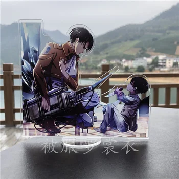 Napad na Titan Akril Stojalo Slika Model Tablice Anime Levi Ackerman Risanka Pregleden Človeški obliki Namizni Dekor Cosplay