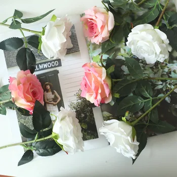 Rose Poročna Poročni Šopek Pribor Potrditev Vaza Doma Dekor Cvet Album Umetne Rastline 49487