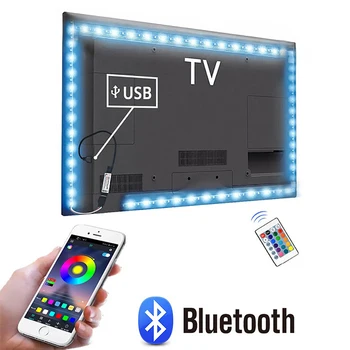 1M 2M 3M 4M 5M LED TV svetlobe 5V USB Bluetooth RGB Neonska Osvetlitev smart LED trak Svetlobe Za tv HDTV ozadju dekoracija Razsvetljava