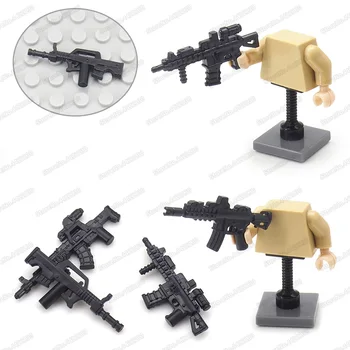 Vojaški Napad Taktike Pištolo puško AK 47 Orožja Serije Gradnik Moc WW2 Številke Oprema Model Otroka Božično Darilo Boy Toy