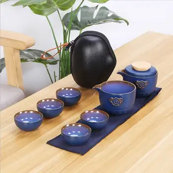 Visoko Kakovostni Kitajski Teaware Potovanje Kung Fu Teacup Keramični Prenosni Porcelana Čajnik Gaiwan Slovesnosti Mat Lepe Darilne Vrečke