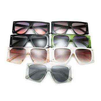 Retro Moda Ženska Kvadratnih sončna Očala Trend Plastični Okvir Luksuzni Moške blagovne Znamke sončna Očala Letnik Unisex Sonce Ogledalo UV400