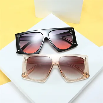 Retro Moda Ženska Kvadratnih sončna Očala Trend Plastični Okvir Luksuzni Moške blagovne Znamke sončna Očala Letnik Unisex Sonce Ogledalo UV400