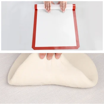 42*29,5 cm Non-Stick Silikonski Pekač Mat Peči Pecivo Macaron Torto Stanja Kuhinja Valjanje Testa Mat Cut Nož